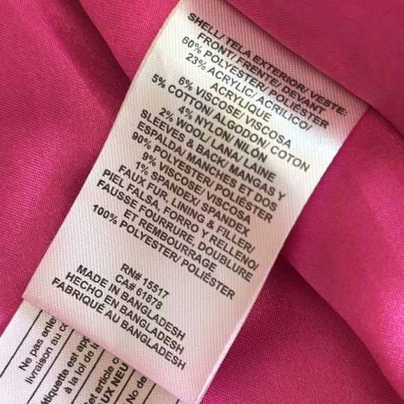 Penelope Mac 12 month pink, black white plaid, Rose, gold buttons jacket - Picture 6 of 9